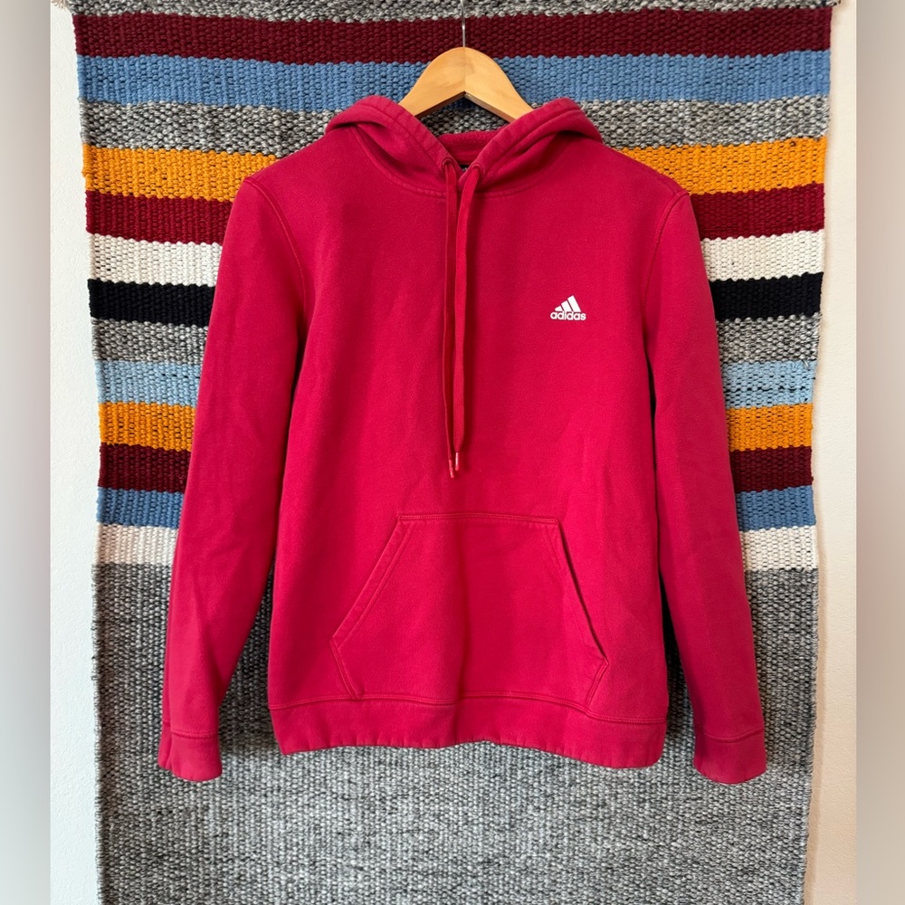 ADIDAS Women’s Bright Pink Pullover Sweatshirt